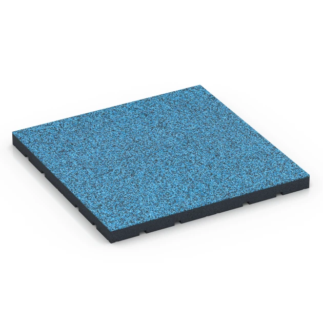 Outdoor-Fitnessboden von WARCO im Farbdesign Atlantik mit den Abmessungen 60 x 60 x 4 cm | 0,36 m². Produktfoto von Artikel 7148 in der Aufsicht von schräg vorne.