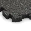 Detailaufnahme der Randausprägung von WARCO-Produkt 4015, Hunde-Sportboden HD, Format 500 x 500 x 40 mm, Farbe Dunkelgrauer Granit.