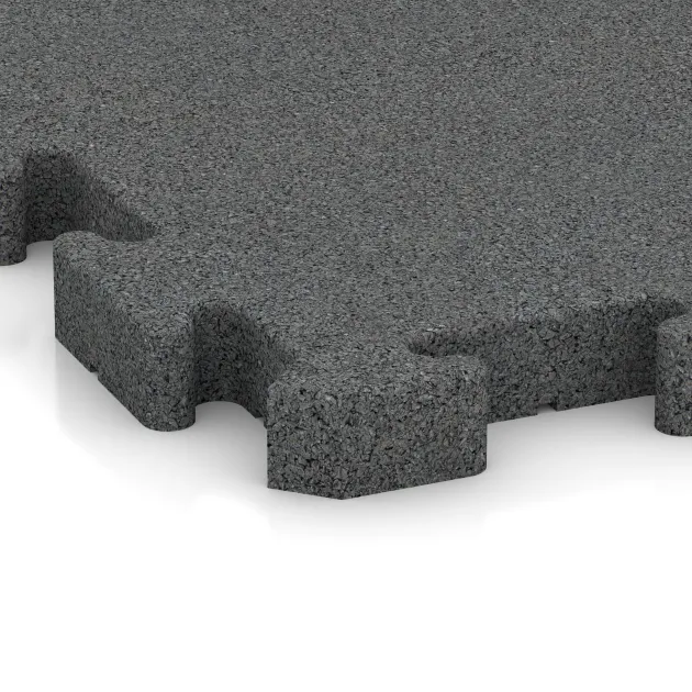 Detailaufnahme der Randausprägung von WARCO-Produkt 4073, Hunde-Bodenplatte, Format 1000 x 1000 x 40 mm, Farbe Schiefergrau.