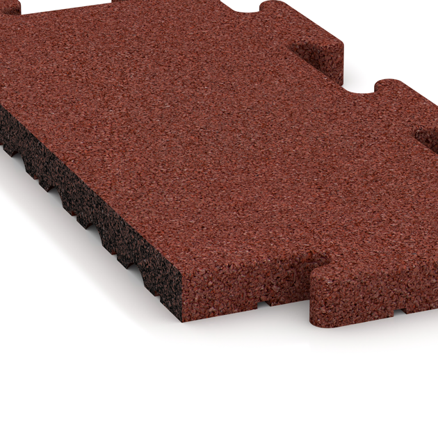 Detailaufnahme der Randausprägung von WARCO-Produkt 4923, Randplatte, Format 500 x 235 x 30 mm, Farbe Ziegelrot.