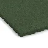 Detailaufnahme der Randausprägung von WARCO-Produkt 0570, Wandschutzplatte, Format 500 x 500 x 30 mm, Farbe Grasgrün.