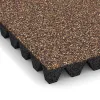 Detailaufnahme der Randausprägung von WARCO-Produkt 5360, Fallschutzplatte, Format 500 x 500 x 50 mm, Farbe Bast & Borke.