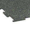 Detailaufnahme der Randausprägung von WARCO-Produkt 6453, Fitnessboden Kompakt, Format 100 × 100 × 0,8 cm, Farbe Leicht Grün Gesprenkelt.