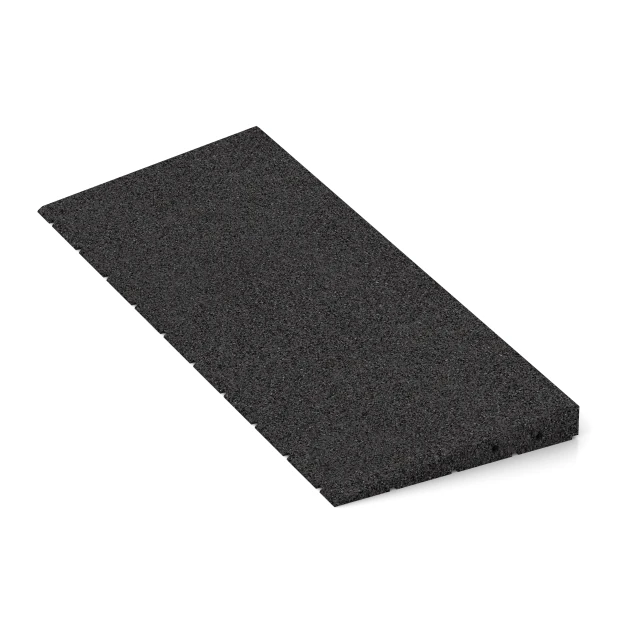 Detailaufnahme der Randausprägung von WARCO-Produkt 2468, Übergangsrampe 75 cm, Format 750 x 300 mm | 8 <  45 mm, Farbe Anthrazit.