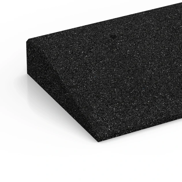 Detailaufnahme der Randausprägung von WARCO-Produkt 6600, Übergangsrampe, Format 100 × 25 cm | 1 < 7 cm, Farbe Anthrazit.
