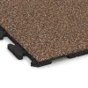 Detailaufnahme der Randausprägung von WARCO-Produkt 1603, Fitnessboden Gummi-Fliesen Classic, Format 1000 x 1000 x 30 mm, Farbe Bast & Borke.