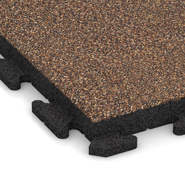 Detailaufnahme der Randausprägung von WARCO-Produkt 1435, Gehwegplatte, Format 500 x 500 x 50 mm, Farbe Bast & Borke.