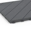 Detailaufnahme der Randausprägung von WARCO-Produkt 6326, Fischgrät – Klickfliese, Format 38,5 x 38,5 x 2 cm, Farbe Silbergrau.