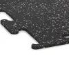 Detailaufnahme der Randausprägung von WARCO-Produkt 3779, Fitness Performance Elite Trainingsboden, Format 500 x 500 x 10 mm, Farbe Leicht Grau Gesprenkelt.