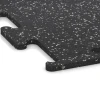 Detailaufnahme der Randausprägung von WARCO-Produkt 3780, Fitness Performance Elite Trainingsboden, Format 50 x 50 x 1,5 cm | 0,25 m², Farbe Leicht Grau Gesprenkelt.