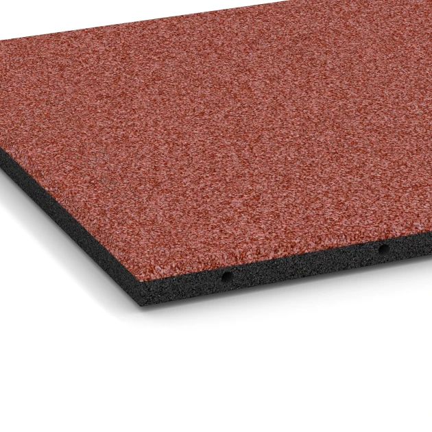 Detailaufnahme der Randausprägung von WARCO-Produkt 6183, Hunde-Liegematte, Format 500 x 500 x 30 mm, Farbe Tomatenrot.