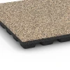 Detailaufnahme der Randausprägung von WARCO-Produkt 6437, Fallschutzplatte – 160 cm, Format 50 x 50 x 4,8 cm, Farbe Travertin.