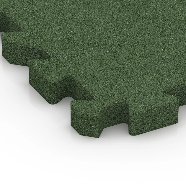 Detailaufnahme der Randausprägung von WARCO-Produkt 6630, Poolunterlage, Format 50 x 50 x 4 cm | 0,25 m², Farbe Grasgrün.