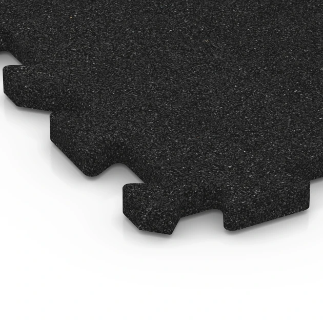Detailaufnahme der Randausprägung von WARCO-Produkt 6987, Ballspielplatte, Format 50 x 50 x 3 cm | 0,25 m², Farbe Anthrazit.