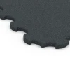 Detailaufnahme der Randausprägung von WARCO-Produkt 6323, Fitness-Bodenschutzmatte, Format 102,5 x 102,5 x 2,5 cm | 1,05 m², Farbe Anthrazit.