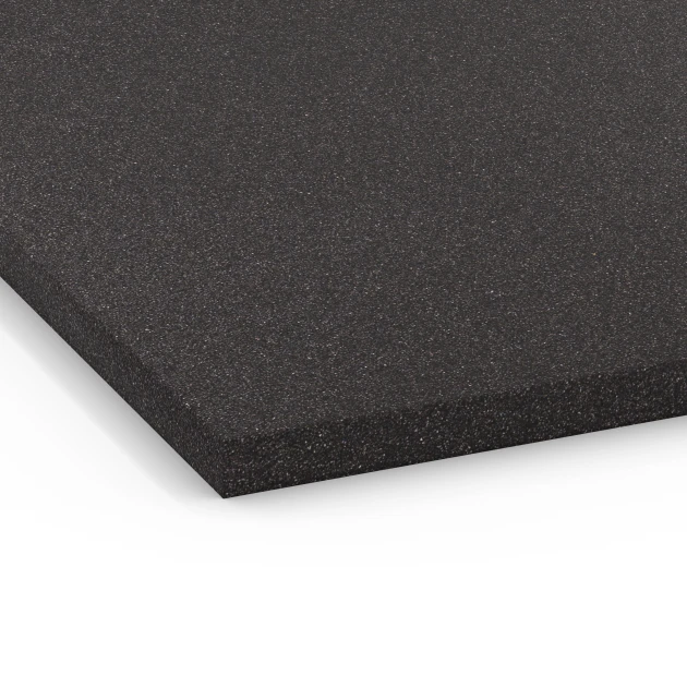 Detailaufnahme der Randausprägung von WARCO-Produkt 6660, Funktionsplatte Kl. 2, Format 104 x 104 x 2,7 cm, Farbe Anthrazit.