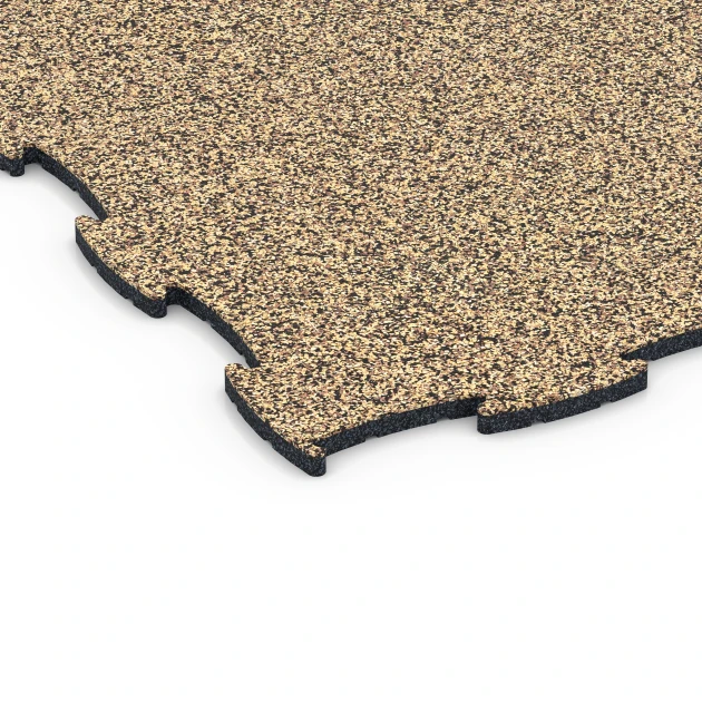 Detailaufnahme der Randausprägung von WARCO-Produkt 6840, Fitness Active Floor System, Format 97,1 x 97,1 × 1,8 cm, Farbe Rattan Lounge.