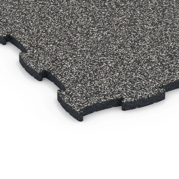 Detailaufnahme der Randausprägung von WARCO-Produkt 6850, Fitness Active Floor System, Format 97,1 x 97,1 x 2,8 cm, Farbe Dunkelgrauer Granit.