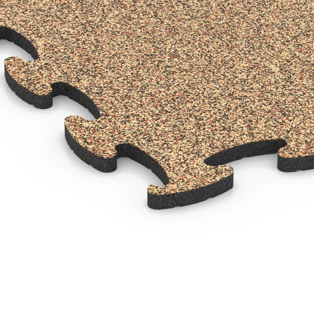 Detailaufnahme der Randausprägung von WARCO-Produkt 6889, Fitness Max Floor System, Format 98 x 98 x 2,8 cm, Farbe Terra Cotta.