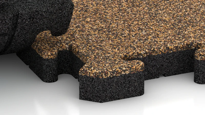 Puzzleverbindung mit leicht gerundeter Fase