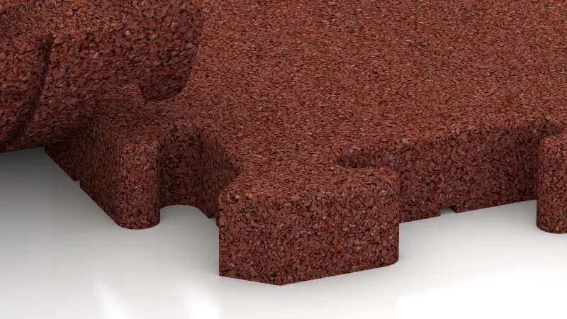 Puzzleverbindung mit leicht gerundeter Fase