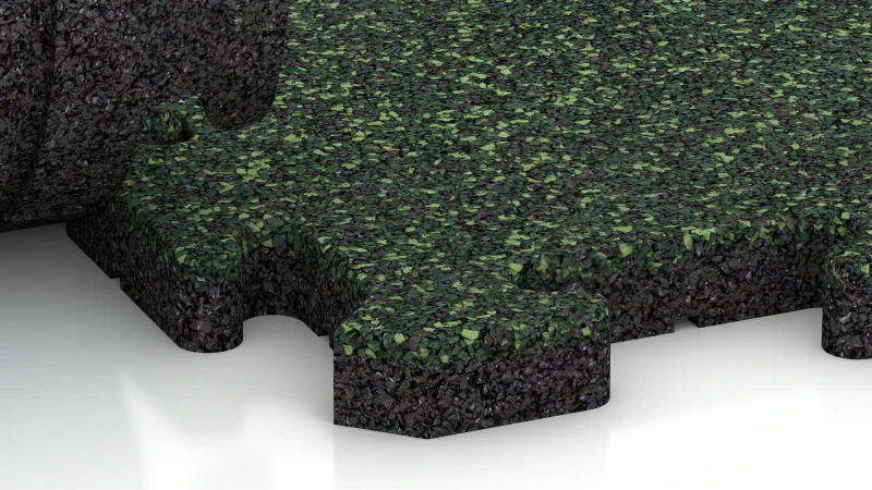 Puzzleverbindung mit leicht gerundeter Fase