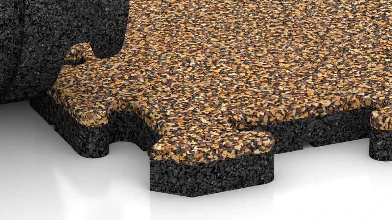 Puzzleverbindung mit leicht gerundeter Fase