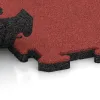 Großaufnahme vom Verbindungssystem von WARCO-Boden 5319 - Eckplatte im Farbdesign Rose. Abmessungen 235 x 235 x 30 mm.