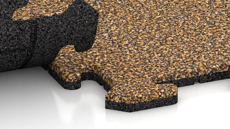 Puzzleverbindung mit leicht gerundeter Fase