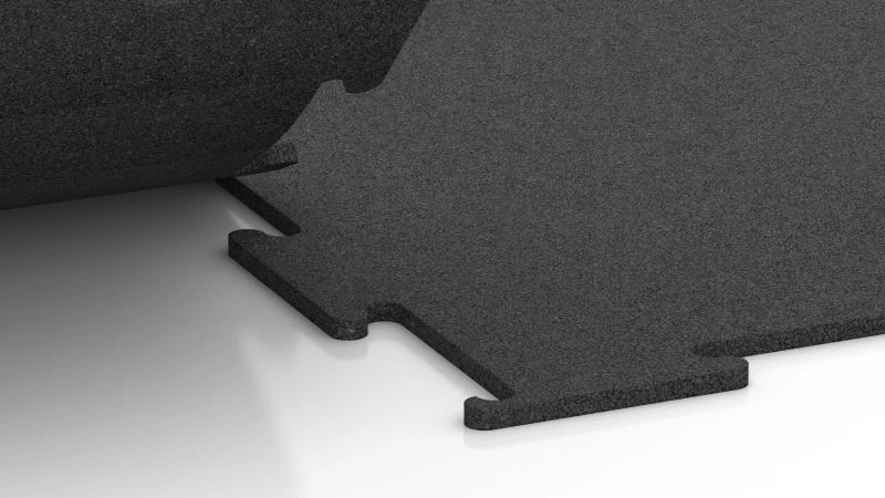 Ausgeschnittene Puzzleverbindung ohne Fase