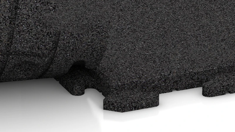 Verdeckte Puzzle-Verbindung mit runder Fase