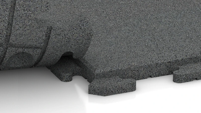 Verdeckte Puzzleverbindung mit runder Fase