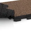 Großaufnahme vom Verbindungssystem von WARCO-Boden 1435 - Gehwegplatte im Farbdesign Bast & Borke. Abmessungen 500 x 500 x 50 mm.