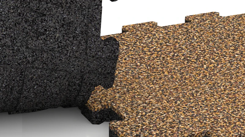 Ausgeschnittene Puzzleverbindung ohne Fase