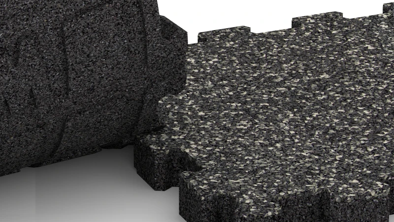 Ausgeschnittene Puzzleverbindung ohne Fase