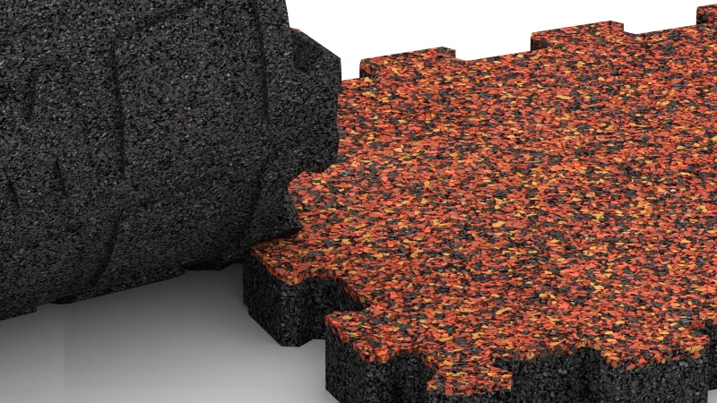 Ausgeschnittene Puzzleverbindung ohne Fase