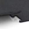 Großaufnahme vom Verbindungssystem von WARCO-Boden 3757 - Fitness Performance Elite Trainingsboden im Farbdesign Leicht Rot Gesprenkelt. Abmessungen 1000 x 1000 x 15 mm.