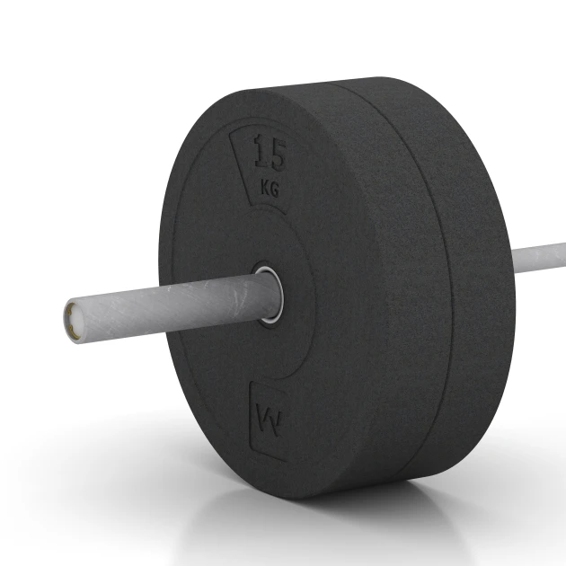 Großaufnahme vom Verbindungssystem von WARCO-Boden 6086 - Bumper Plate – Hantelscheibe im Farbdesign Anthrazit. Abmessungen 15 kg | ø 45,4 x 8,61 cm.