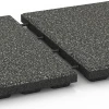 Großaufnahme vom Verbindungssystem von WARCO-Boden 6422 - Fallschutzplatte – 120 cm im Farbdesign Dunkelgrauer Granit. Abmessungen 50 x 50 x 4 cm.