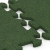 Großaufnahme vom Verbindungssystem von WARCO-Boden 6314 - Fallschutz-Puzzlematte im Farbdesign Grasgrün. Abmessungen 50 x 50 x 2 cm | 0,25 m².