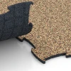 Großaufnahme vom Verbindungssystem von WARCO-Boden 6835 - Fitness Active Floor System im Farbdesign Terra Cotta. Abmessungen 97,1 x 97,1 × 1,8 cm.