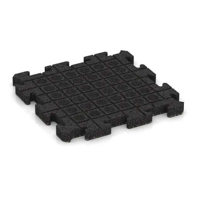 Aufsicht auf die Unterseite, also die Bodenseite von WARCO-Formteil 4015 - Hunde-Sportboden HD im Format 500 x 500 x 40 mm.