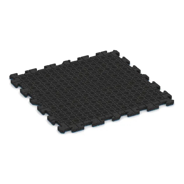 Aufsicht auf die Unterseite, also die Bodenseite von WARCO-Formteil 5857 - Indoor-Klickfliese im Format 1000 x 1000 x 30 mm.