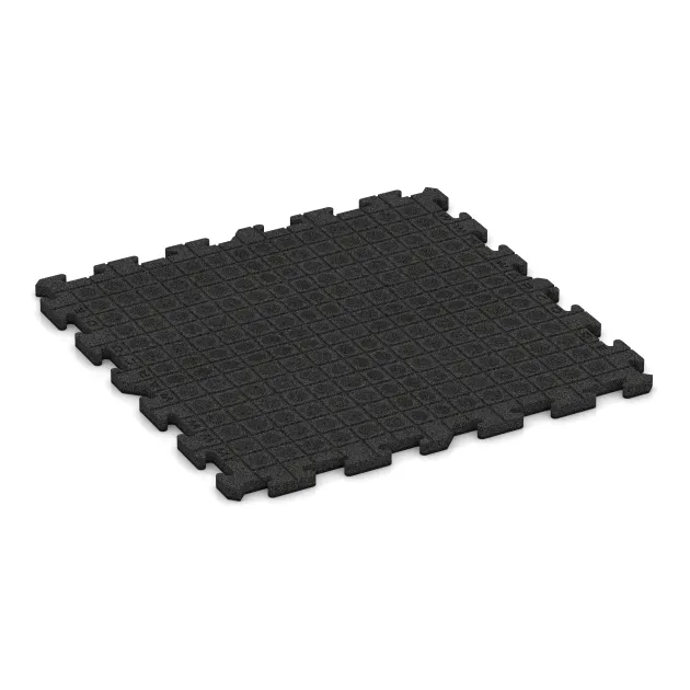 Aufsicht auf die Unterseite, also die Bodenseite von WARCO-Formteil 5819 - Indoor-Klickfliese im Format 1000 x 1000 x 30 mm.