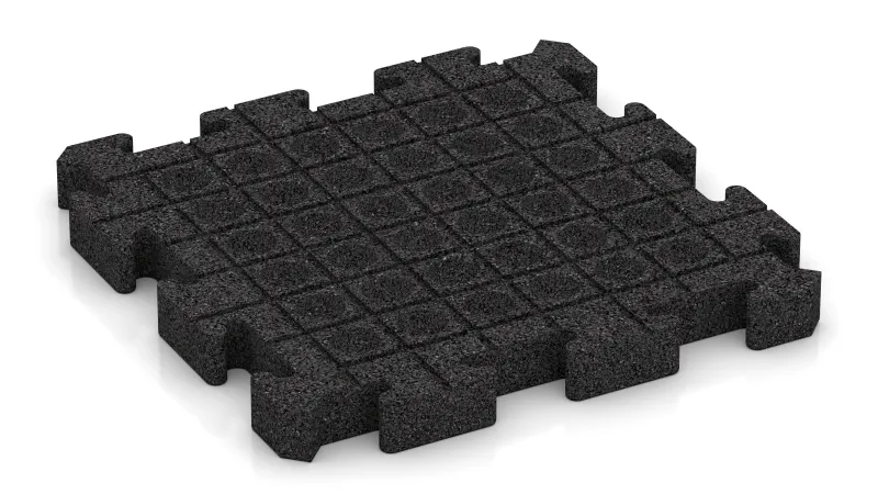 Quadratisch angeordnete Drainagekanäle und Kuppeln