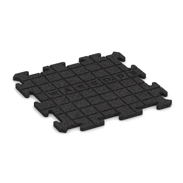Aufsicht auf die Unterseite, also die Bodenseite von WARCO-Formteil 0176 - Treppenbelag im Format 500 x 500 x 18 mm.