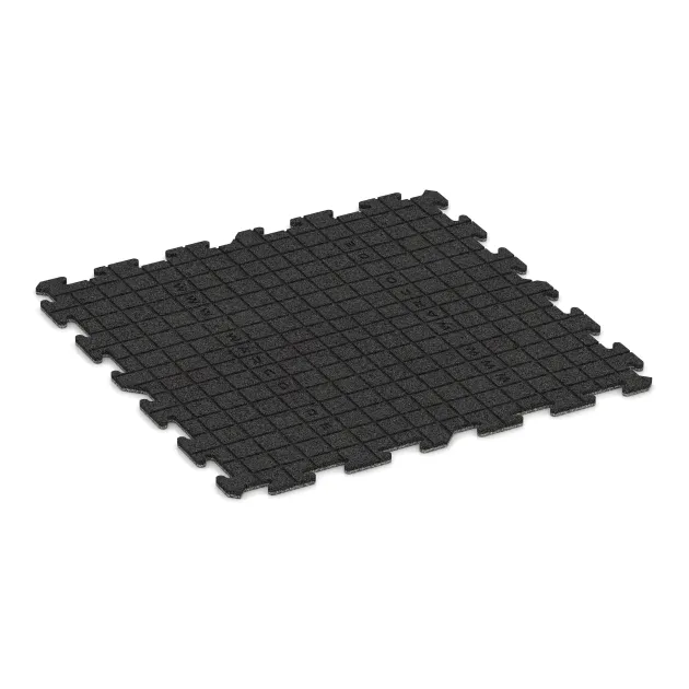 Aufsicht auf die Unterseite, also die Bodenseite von WARCO-Formteil 4605 - Sportboden-Platte HD 1,8 cm im Format 1000 x 1000 x 18 mm.