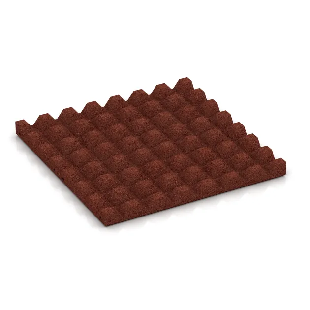 Aufsicht auf die Unterseite, also die Bodenseite von WARCO-Formteil 0617 - Wandschutzplatte im Format 500 x 500 x 40 mm.