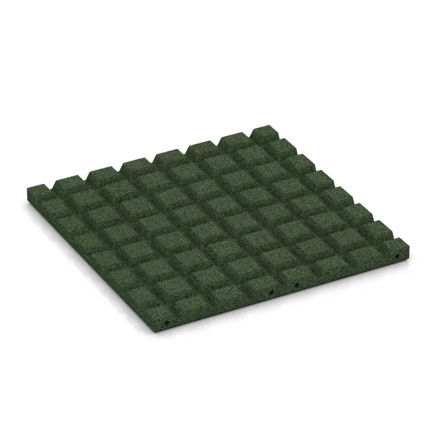 Aufsicht auf die Unterseite, also die Bodenseite von WARCO-Formteil 0570 - Wandschutzplatte im Format 500 x 500 x 30 mm.