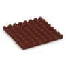 Aufsicht auf die Unterseite, also die Bodenseite von WARCO-Formteil 0655 - Wandschutzplatte im Format 500 x 500 x 45 mm.